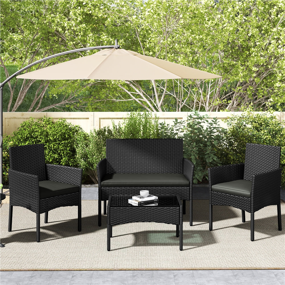 Gartenmöbel-Set, Grau für Balkon und Garten – Hauptansicht