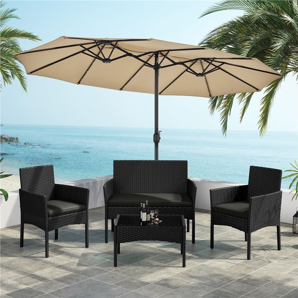 Gartenmöbel-Set, Grau für Balkon und Garten – Detailansicht 3
