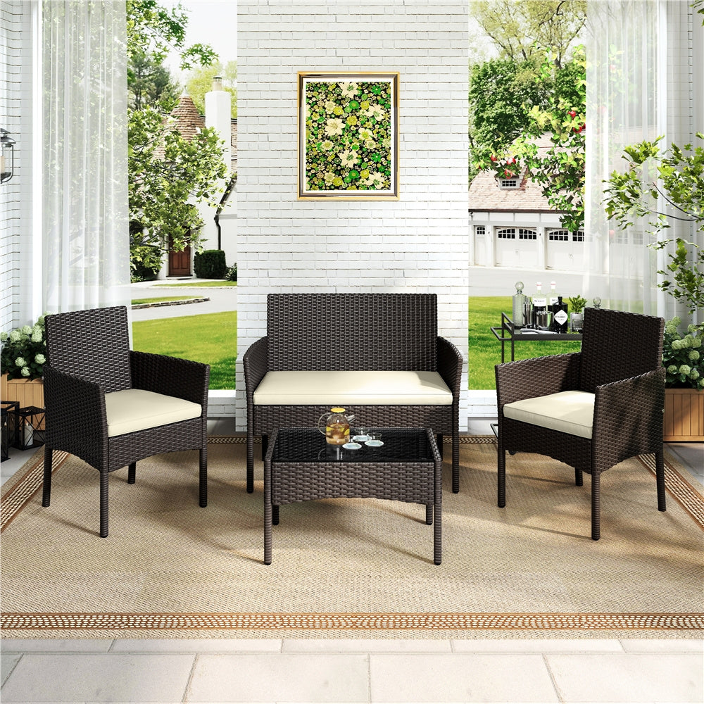 Gartenmöbel-Set, Grau für Balkon und Garten – Detailansicht 5