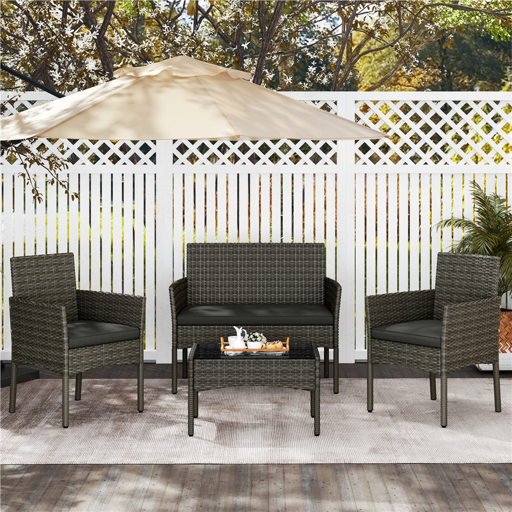 Gartenmöbel-Set, Grau für Balkon und Garten – Detailansicht 9