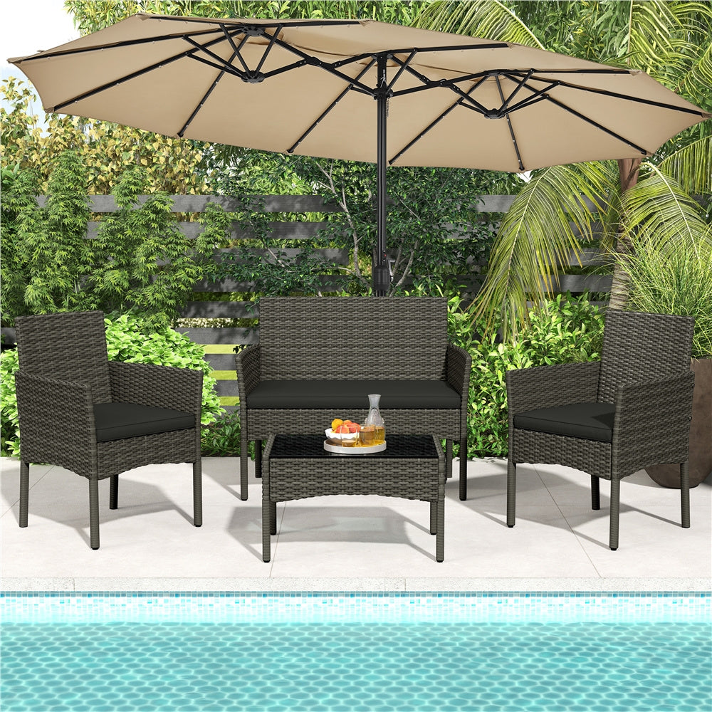 Gartenmöbel-Set, Grau für Balkon und Garten – Detailansicht 10
