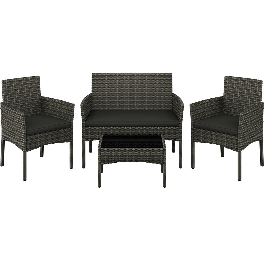 Gartenmöbel-Set, Grau für Balkon und Garten – Detailansicht 11