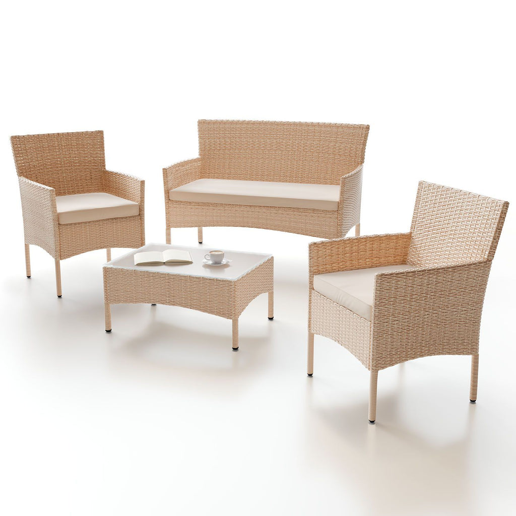 Gartenmöbel-Set, Schwarz & Dunkelgraue Bezüge für Garten und Balkon – Detailansicht 6