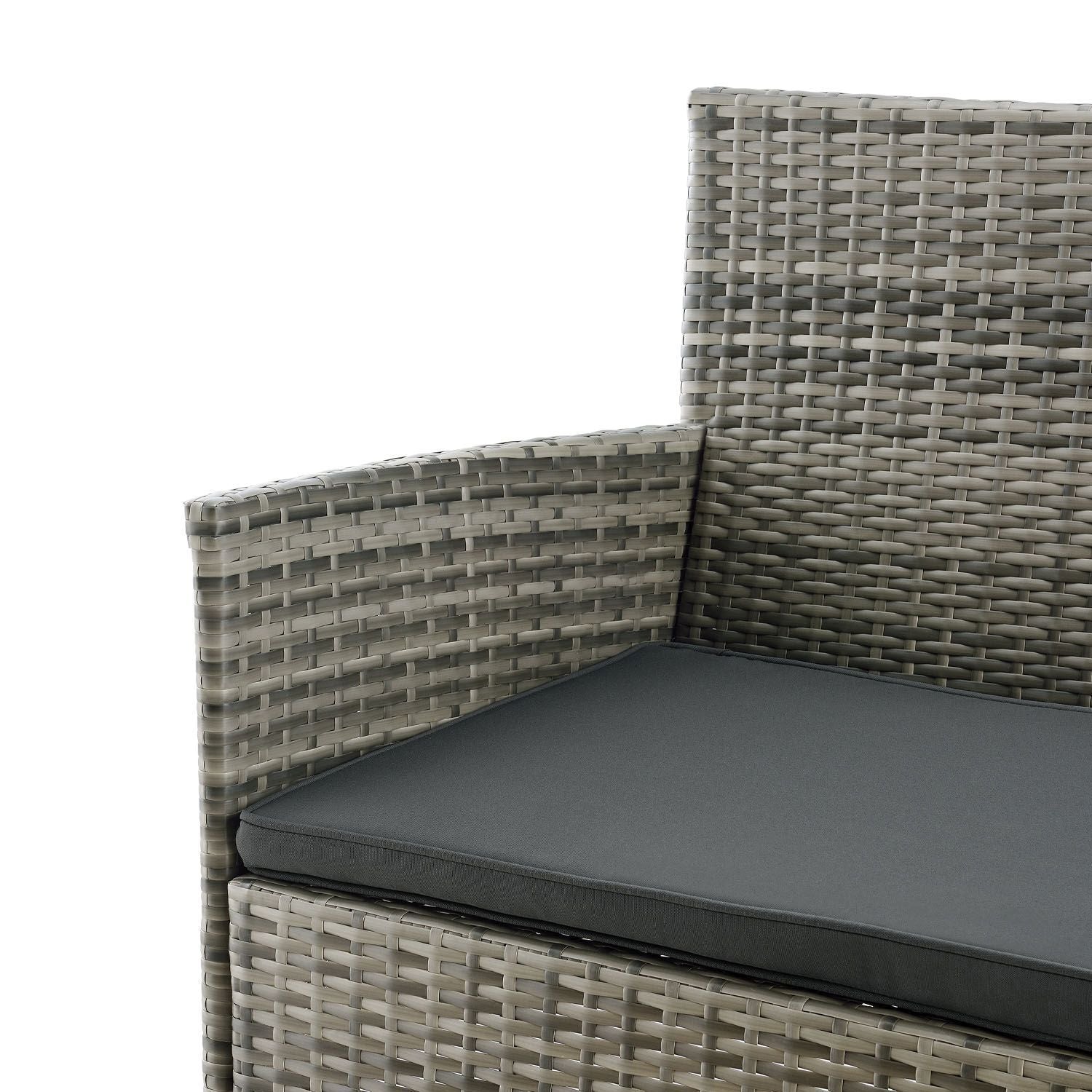 Gartenmöbel-Set, Schwarz & Dunkelgraue Bezüge für Garten und Balkon – Detailansicht 12