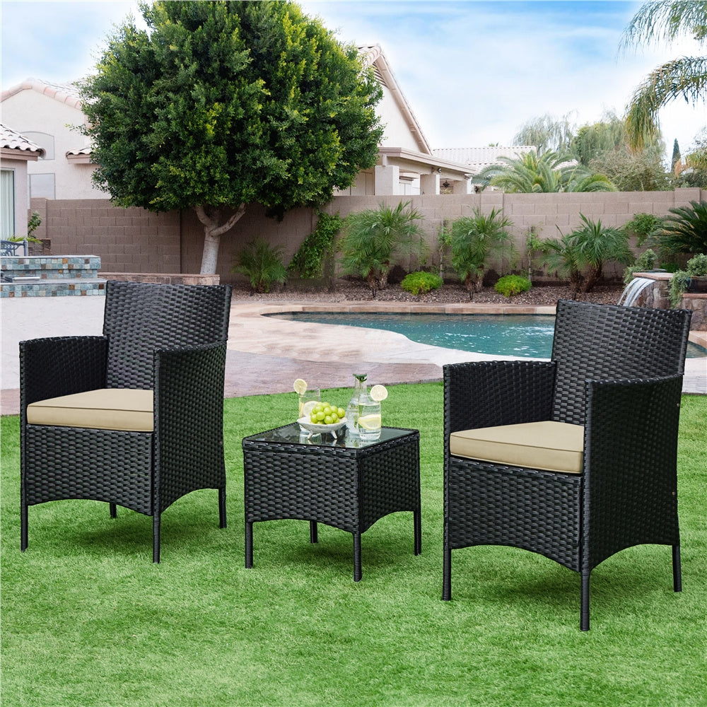 Gartenmöbel-Set, Schwarz & Khaki für Garten – Detailansicht 6