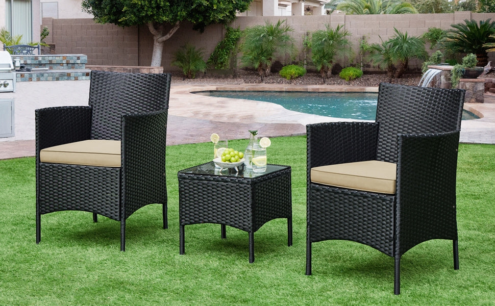 Gartenmöbel-Set, Schwarz & Khaki für Garten – Detailansicht 15