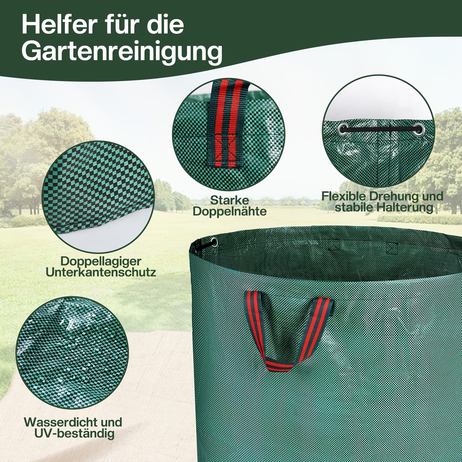 Gartensacke, faltbar für Garten und Terrasse – Detailansicht 4