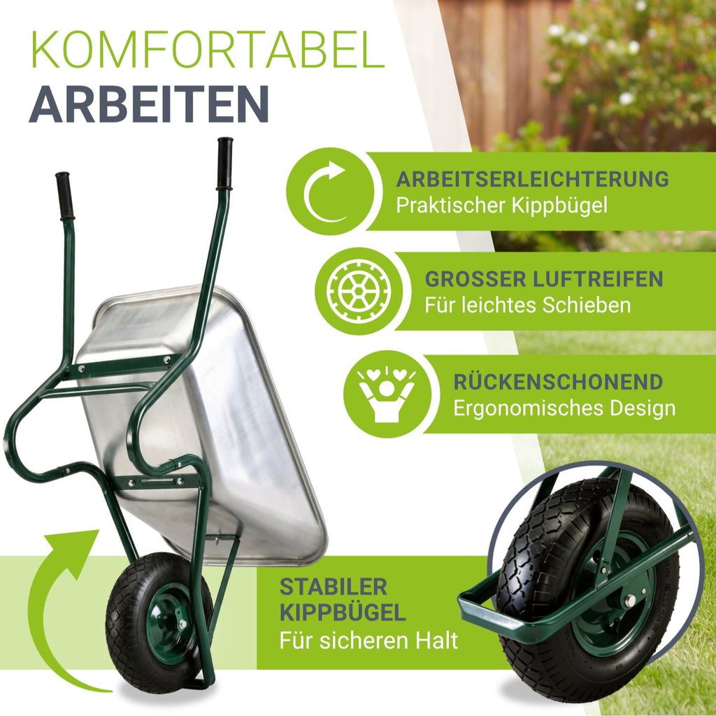 Gartenwagen, Silber für Garten und Terrasse – Detailansicht 3