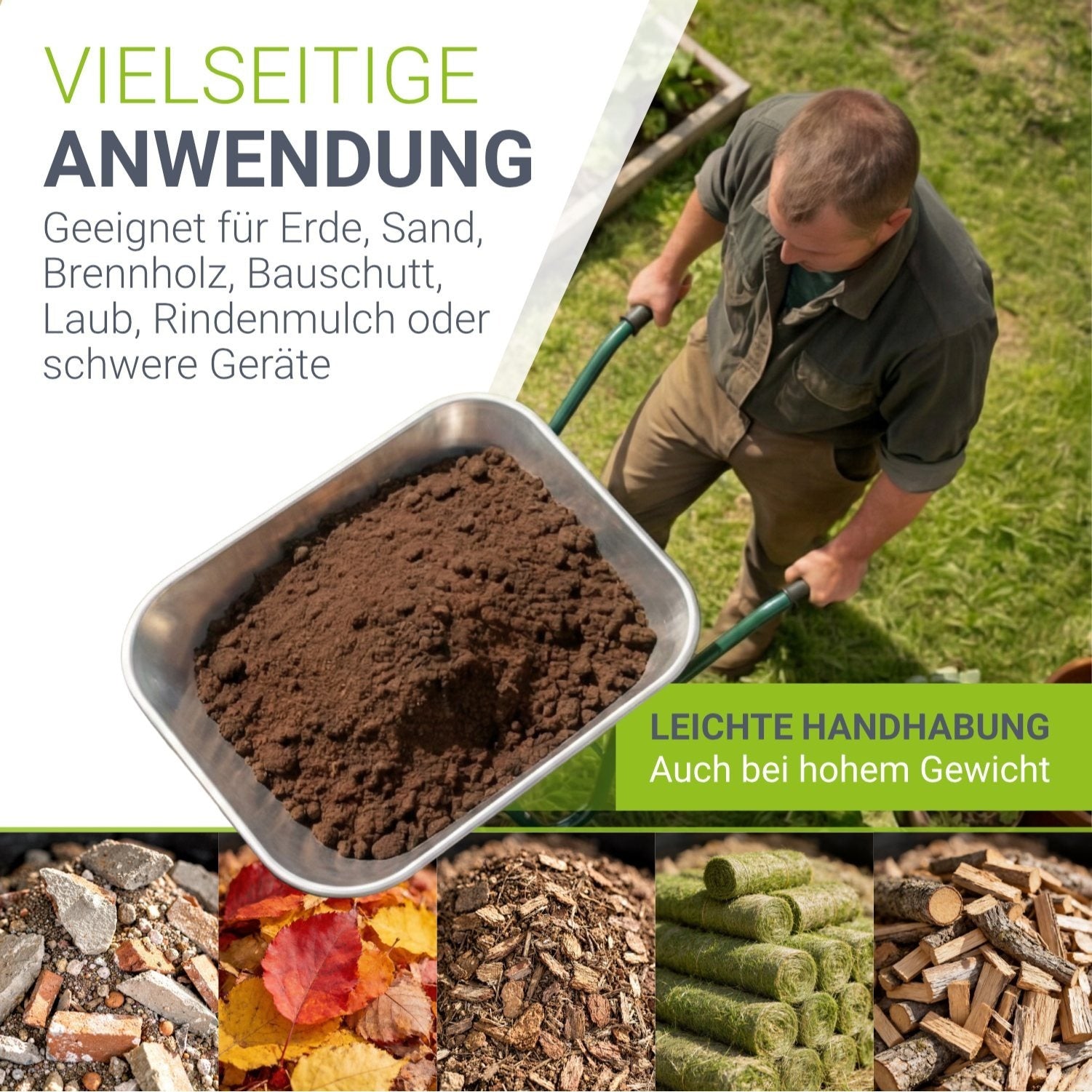Gartenwagen, Silber für Garten und Terrasse – Detailansicht 4