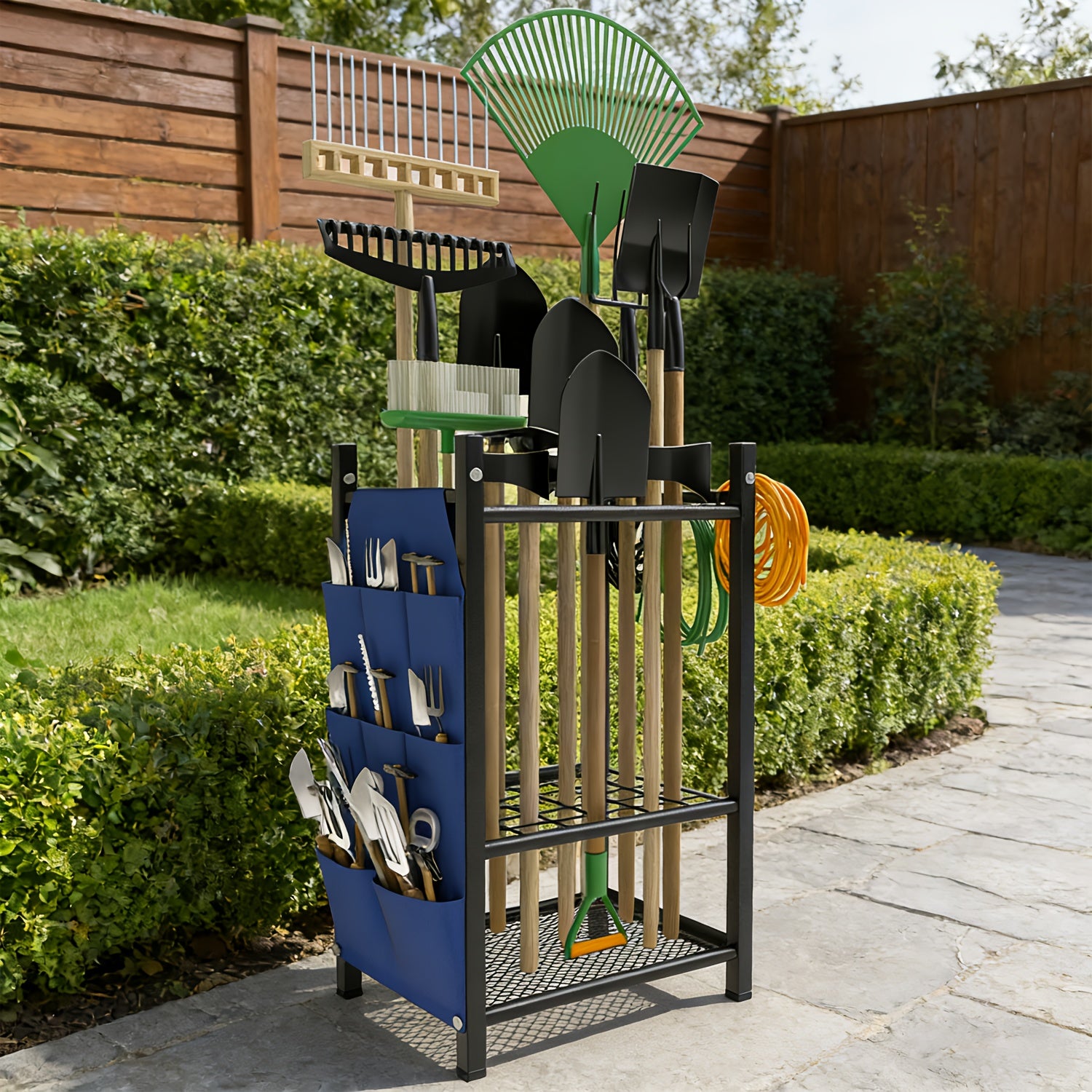 Gartenwerkzeughalter, blauer See für Garten und Terrasse – Detailansicht 21