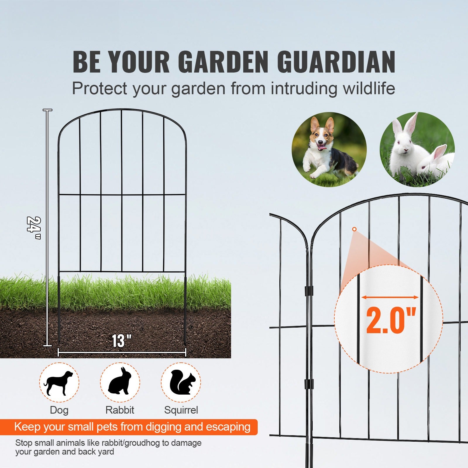 Gartenzaun, 2 Zoll für Garten und Terrasse – Detailansicht 2