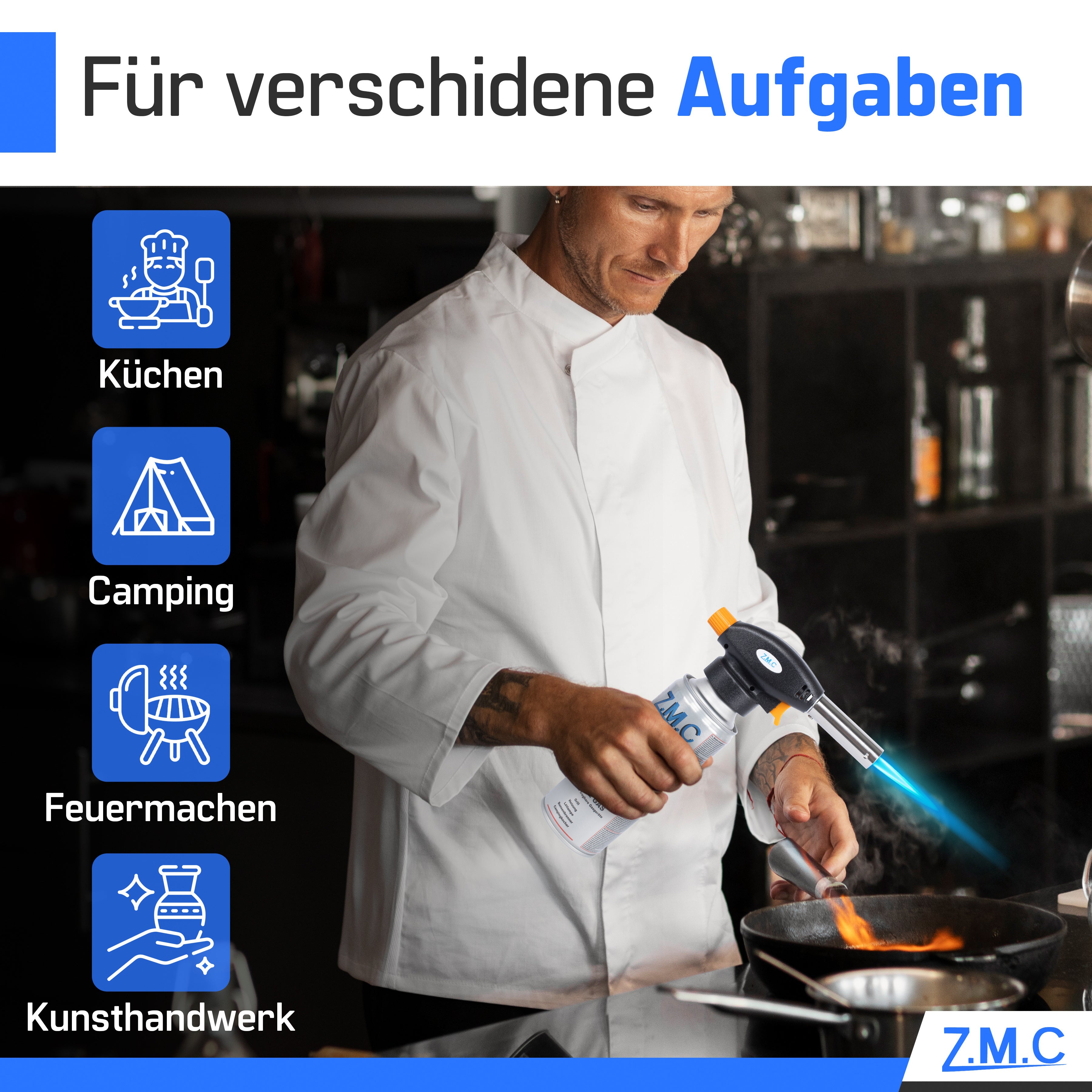 Gasbrenner Lötbrenner, Holz für Küche und Essbereich – Detailansicht 21