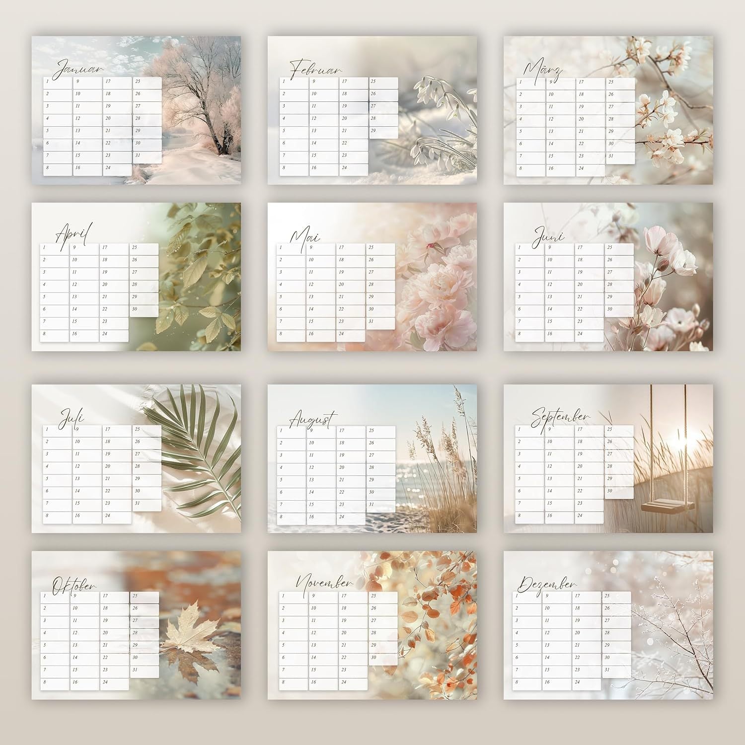 Geburtstagskalender undatiert Geburtstagsplaner, A5-Format für Alltag und Zuhause – Detailansicht 9