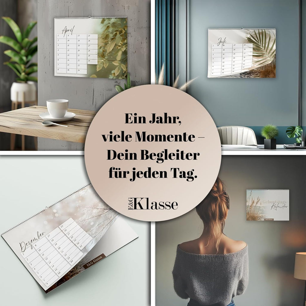 Geburtstagskalender undatiert Geburtstagsplaner, A5-Format für Alltag und Zuhause – Detailansicht 12