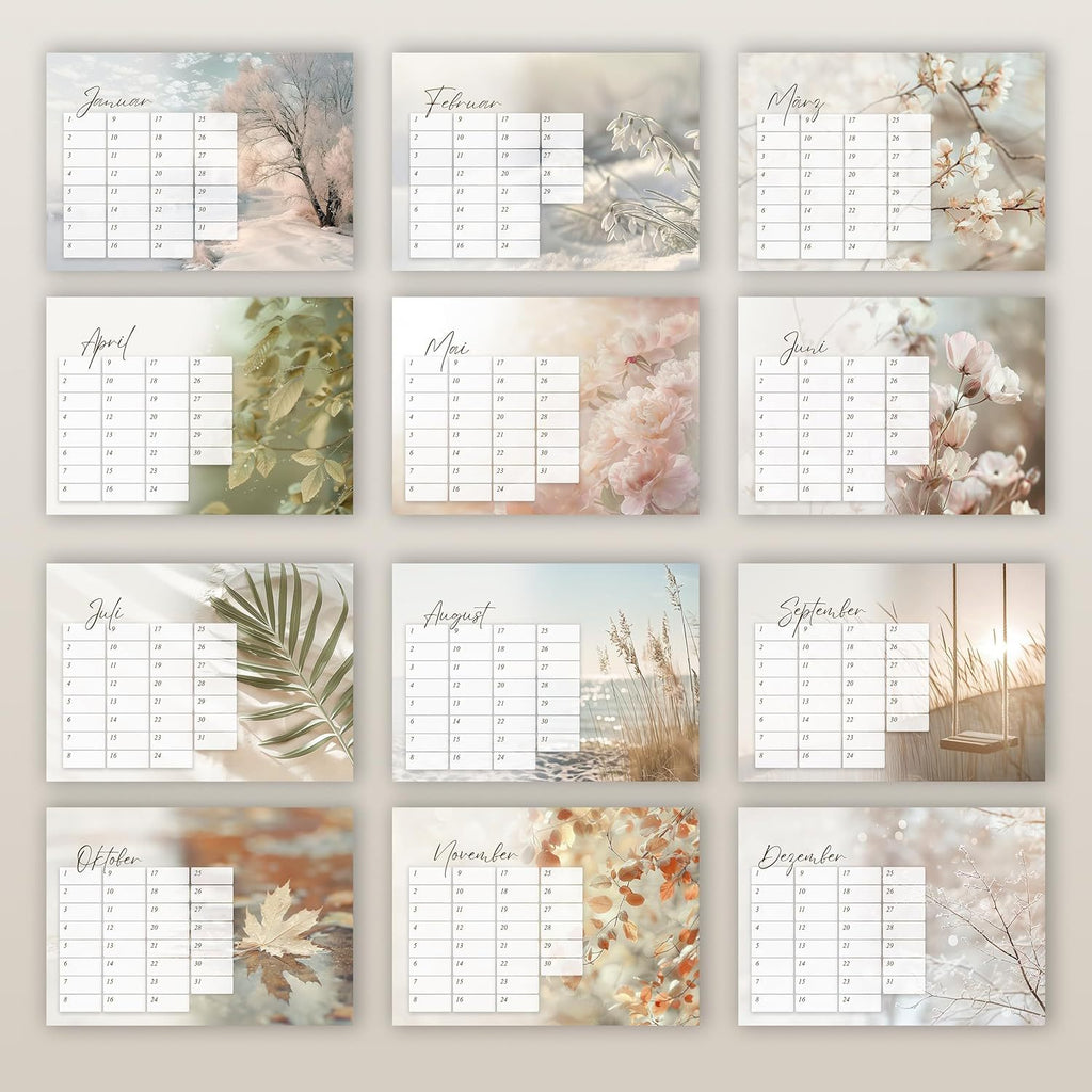 Geburtstagskalender undatiert Geburtstagsplaner, A5-Format für Alltag und Zuhause – Detailansicht 17