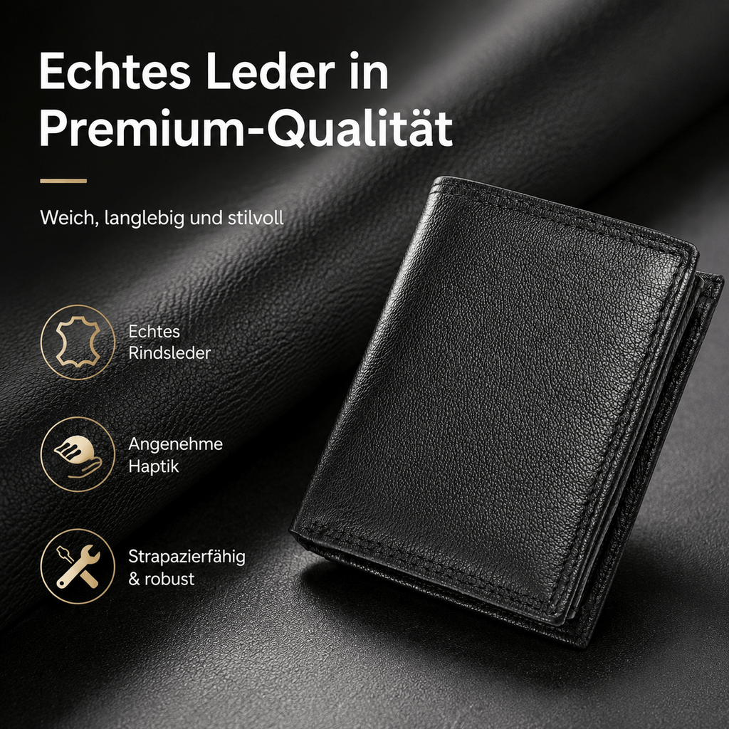 Geldbeutel, 11 Kartenfächer Hochformat für Zuhause – Detailansicht 5
