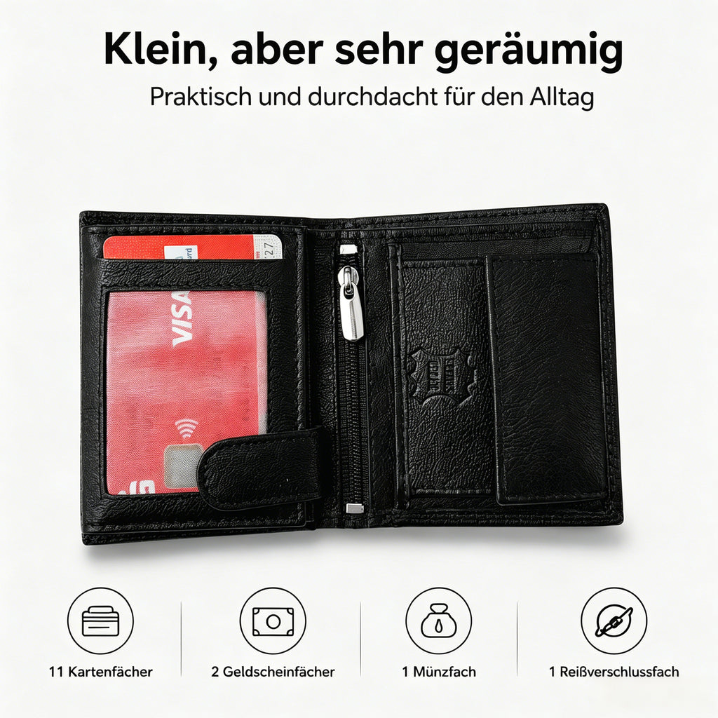 Geldbeutel, 11 Kartenfächer Hochformat für Zuhause – Detailansicht 9