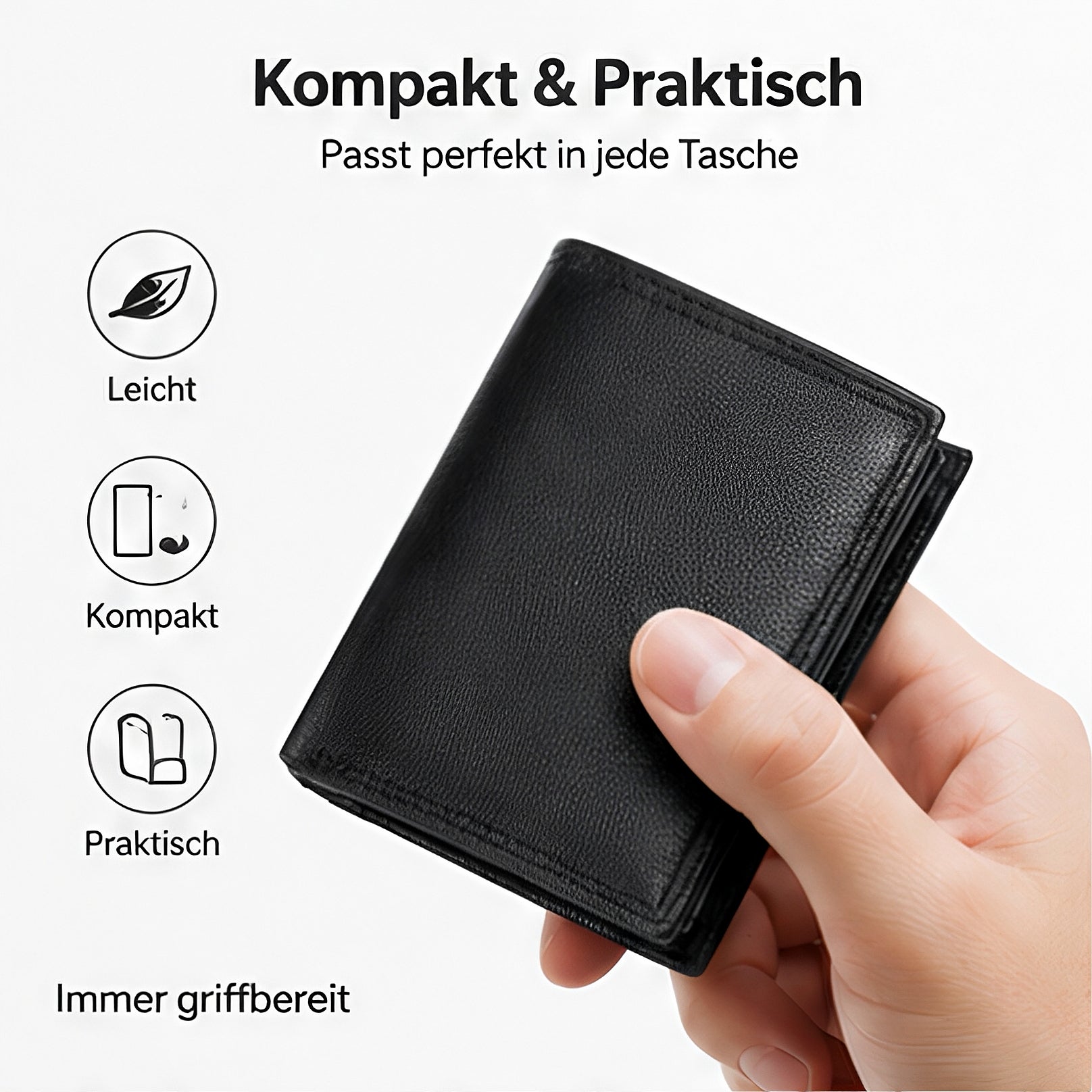 Geldbeutel, 11 Kartenfächer Hochformat für Zuhause – Detailansicht 12
