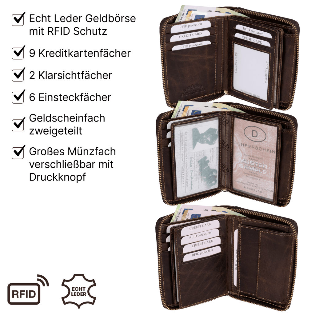 Geldbeutel, Leder für Alltag und Zuhause – Detailansicht 3
