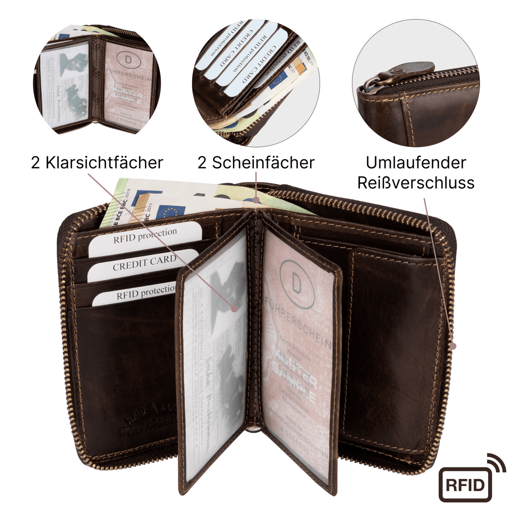 Geldbeutel, Leder für Alltag und Zuhause – Detailansicht 10