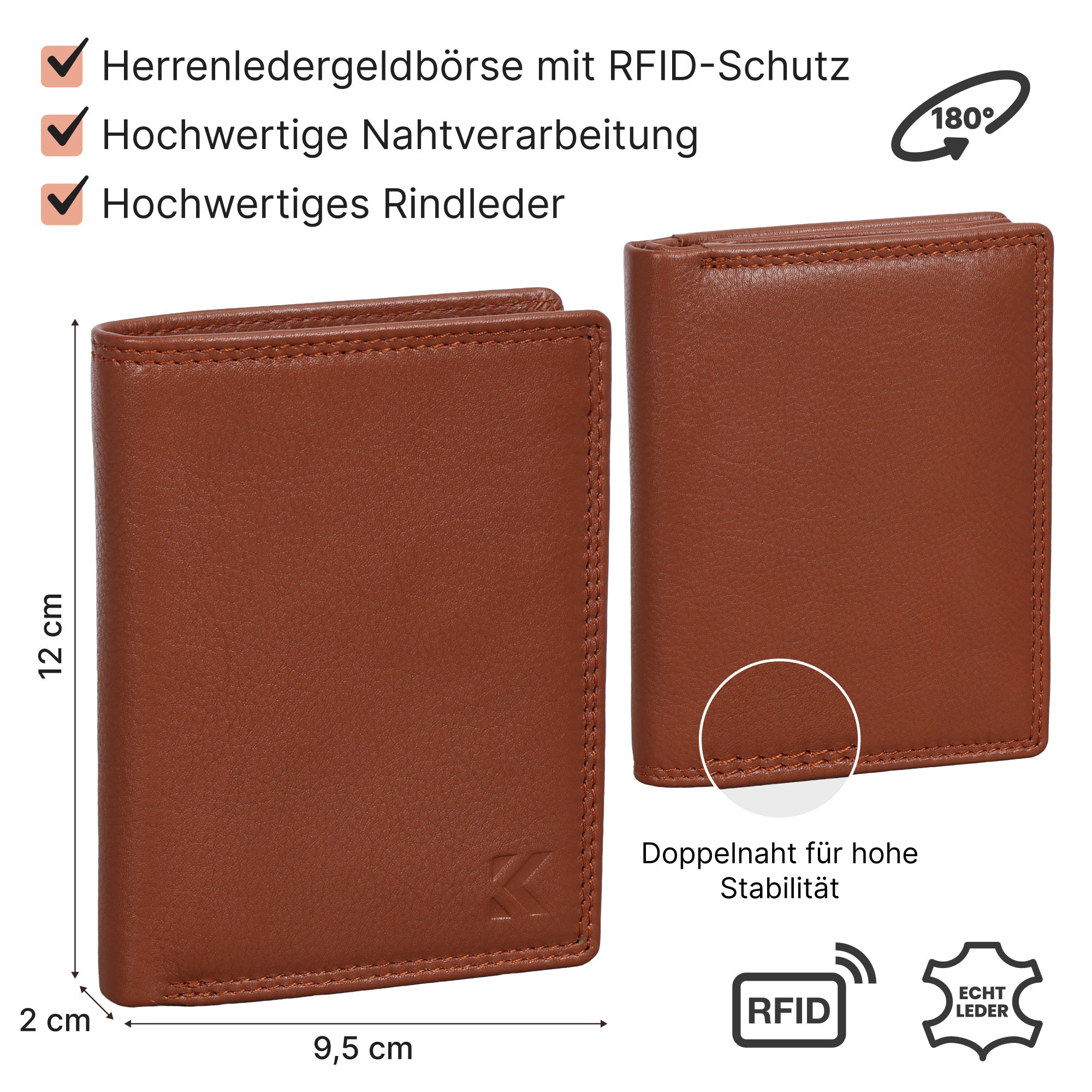 Geldbeutel, Leder für Zuhause – Detailansicht 13