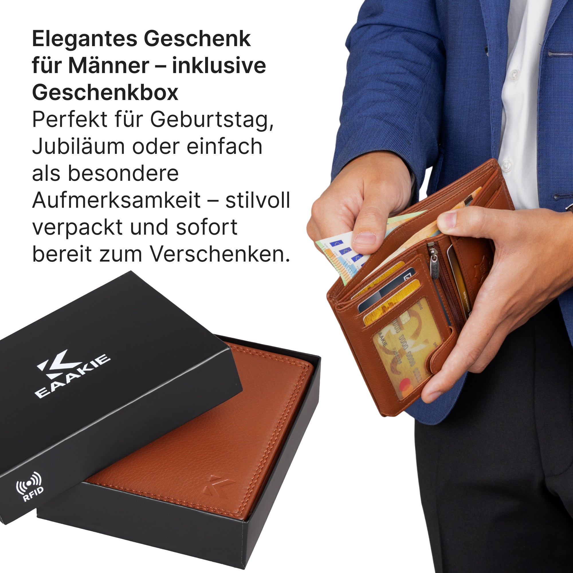 Geldbeutel, Leder für Zuhause – Detailansicht 18