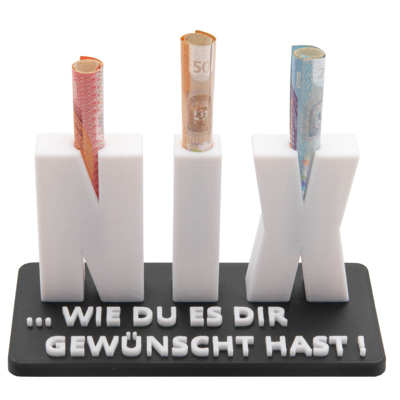 Geldgeschenk Geschenk Geldscheingeschenk Nichts, Nix für Alltag und Zuhause – Hauptansicht