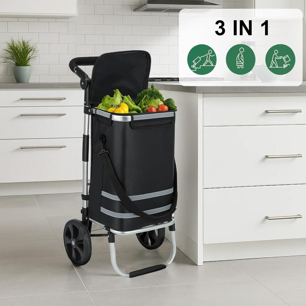 Generisch Einkaufstrolley, 64 L für Alltag und Zuhause – Detailansicht 3