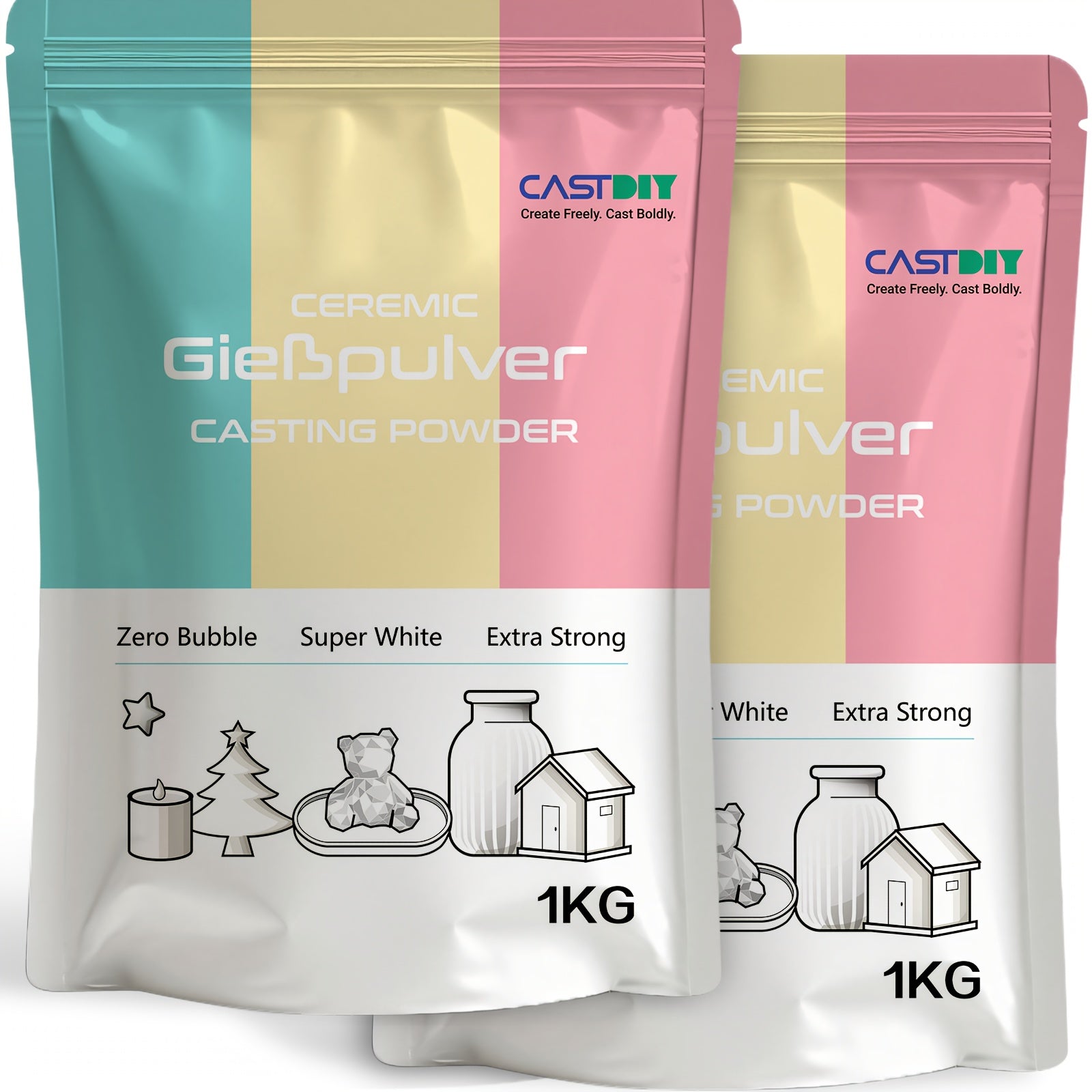 Gießpulver, 1 kg für Formen und Bastelarbeiten – Detailansicht 3
