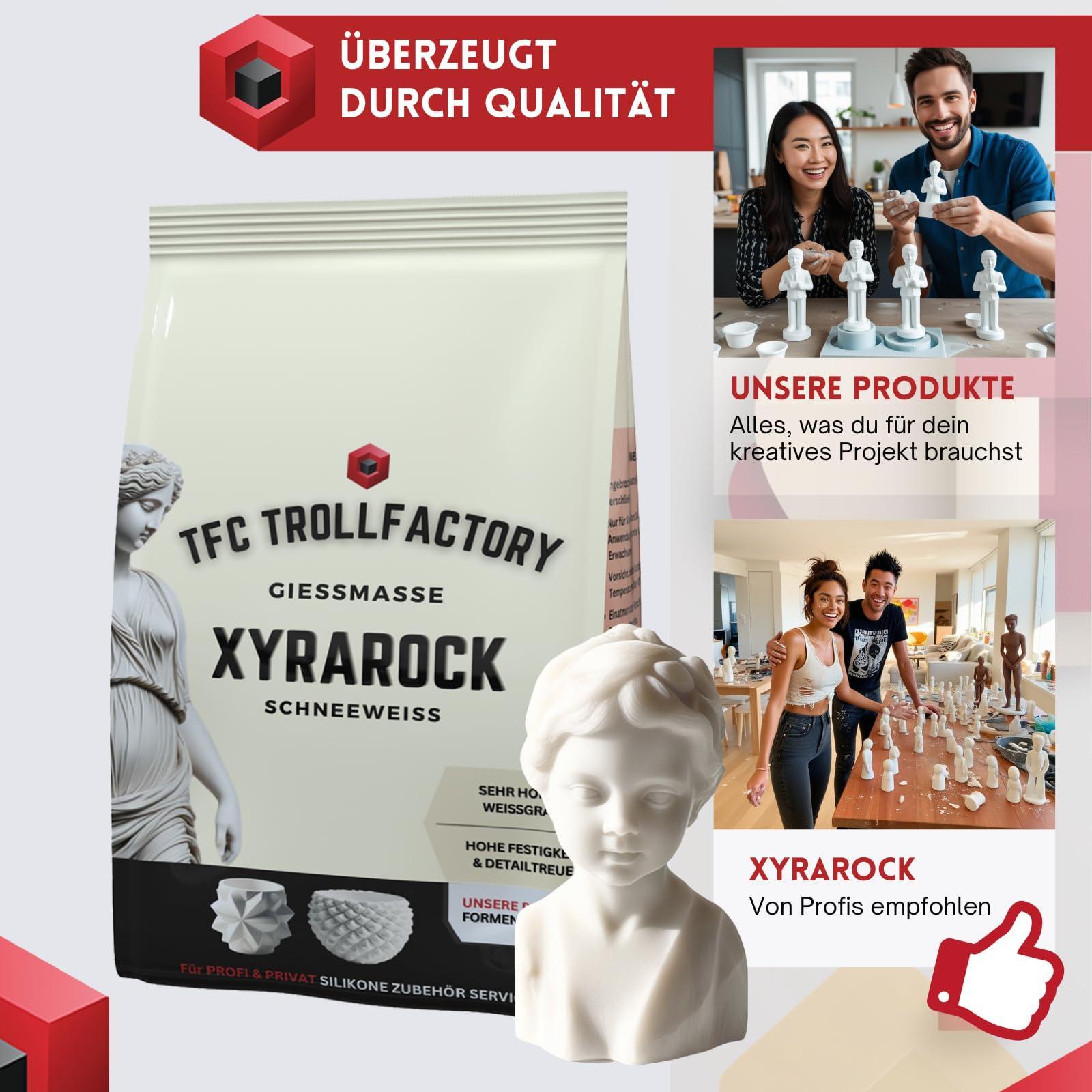 Giesspulver hochweiß detailgenau Xyrarock, 5kg für Figuren Modelle für Silikonformen Maximale und Alltag – Detailansicht 5