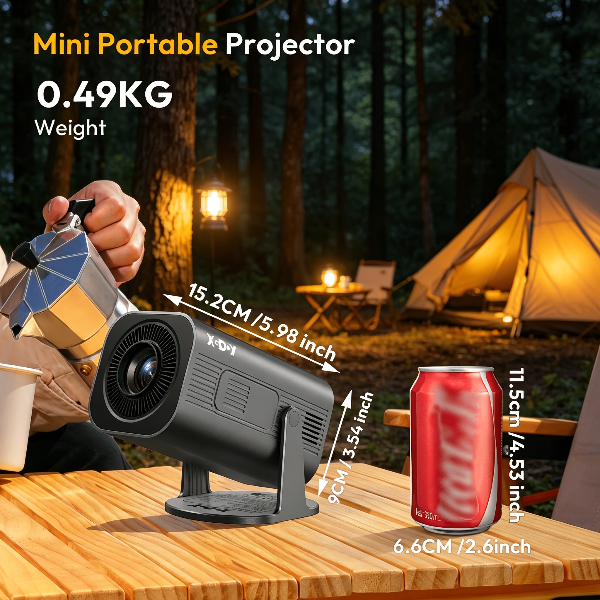Gimbal 3PRO Smart Mini Projektor, 3Pro Gimbal für Fahrzeug und unterwegs – Detailansicht 2