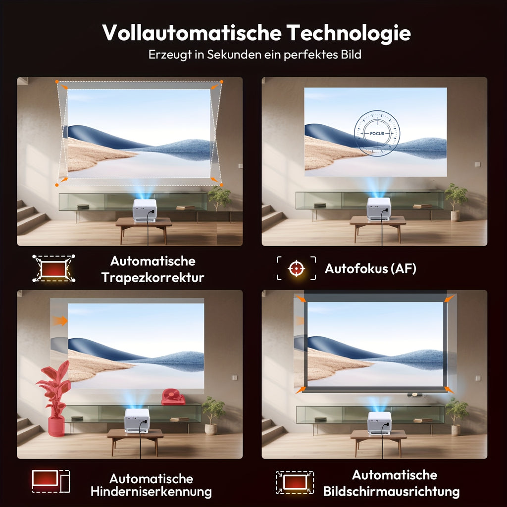 Gimbal N6 Pro Projektor, 360° drehbar für Alltag und Zuhause – Detailansicht 5