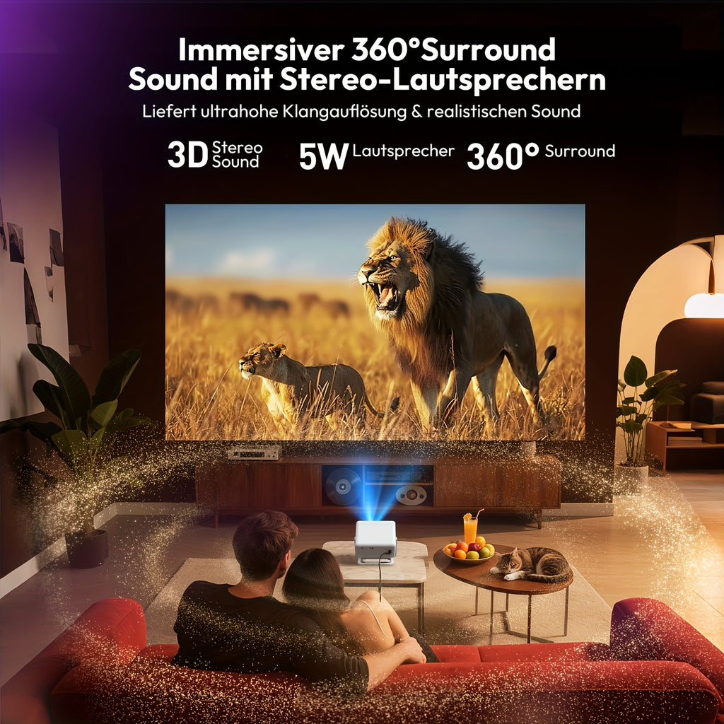 Gimbal N6 Pro Projektor, 360° drehbar für Alltag und Zuhause – Detailansicht 9