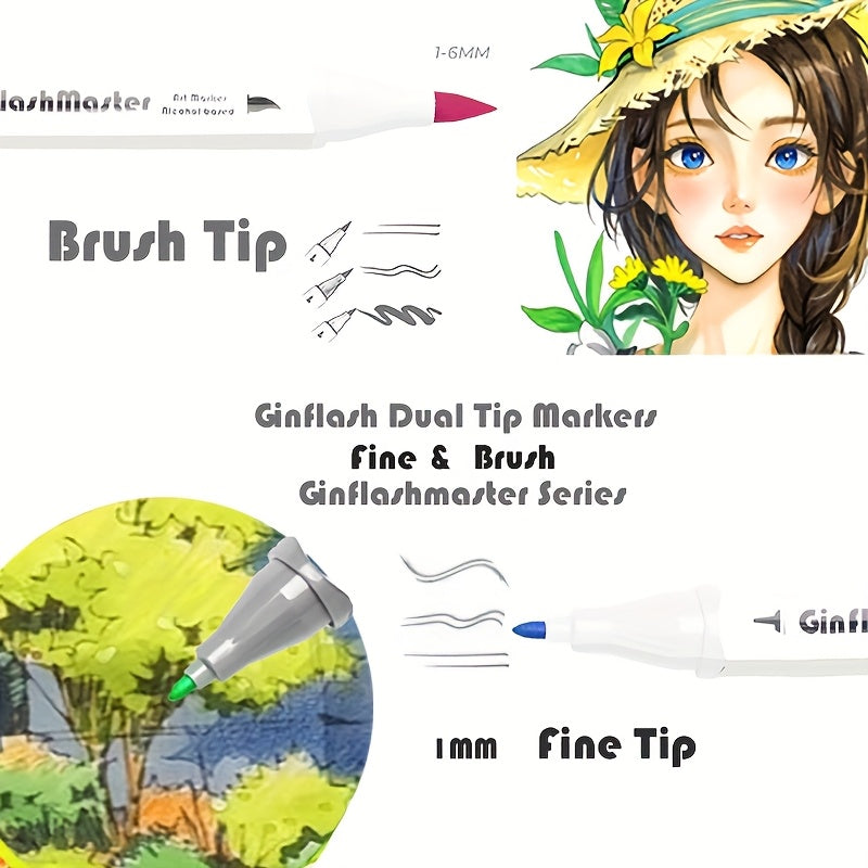 Ginflash Pinsel und Feinbeschichtete Künstlermarker für Schlafzimmer und Bett – Detailansicht 7