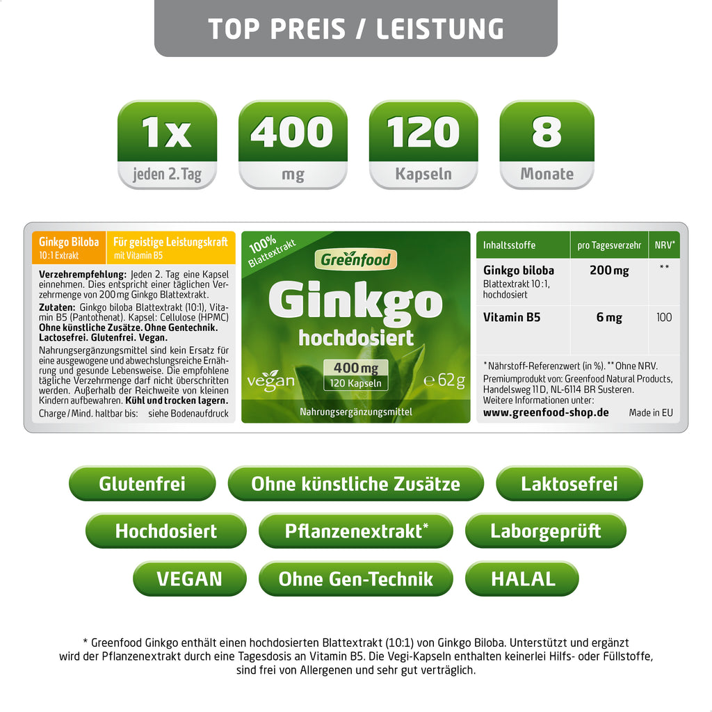 Ginkgo Biloba für Alltag und Zuhause – Detailansicht 2