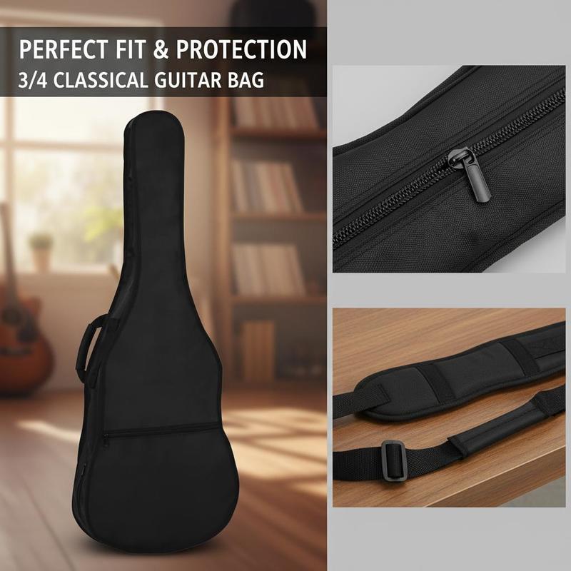 Gitarrenkasten 94x35cm, Schwarz für klassische Gitarre 3 und Alltag – Detailansicht 3