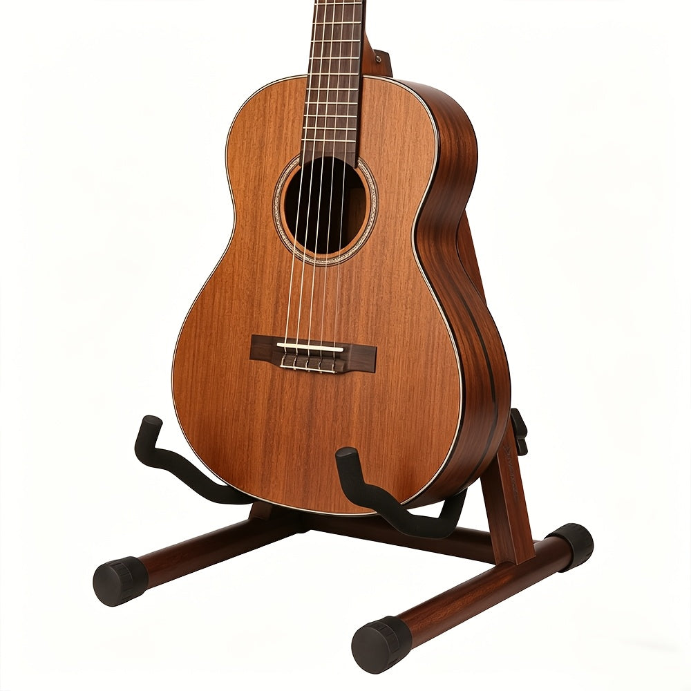 Gitarrenständer aus Akazienholz, faltbar für Geigen und Studio – Detailansicht 3