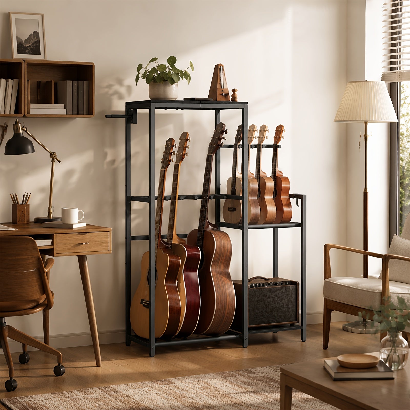 Gitarrenständer, für 9 Gitarren für 9 Gitarren und Akustikgitarren – Hauptansicht