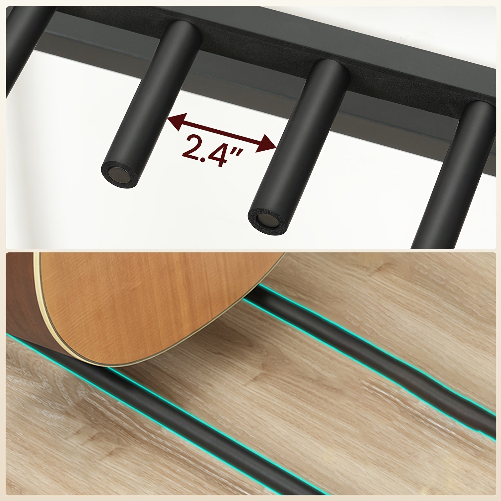 Gitarrenständer, für 9 Gitarren für 9 Gitarren und Akustikgitarren – Detailansicht 2