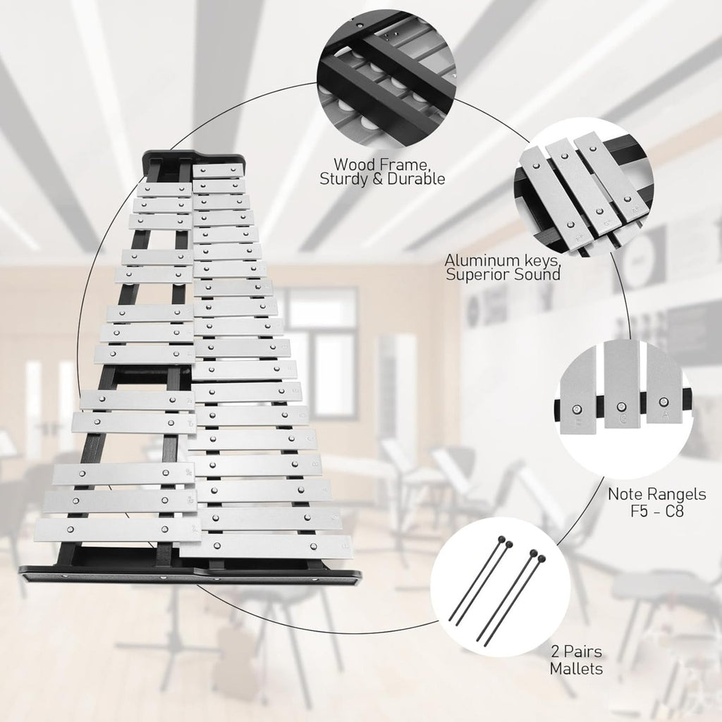 Glockenspiel-Xylophon, Aluminium für Anfänger und Alltag – Detailansicht 5