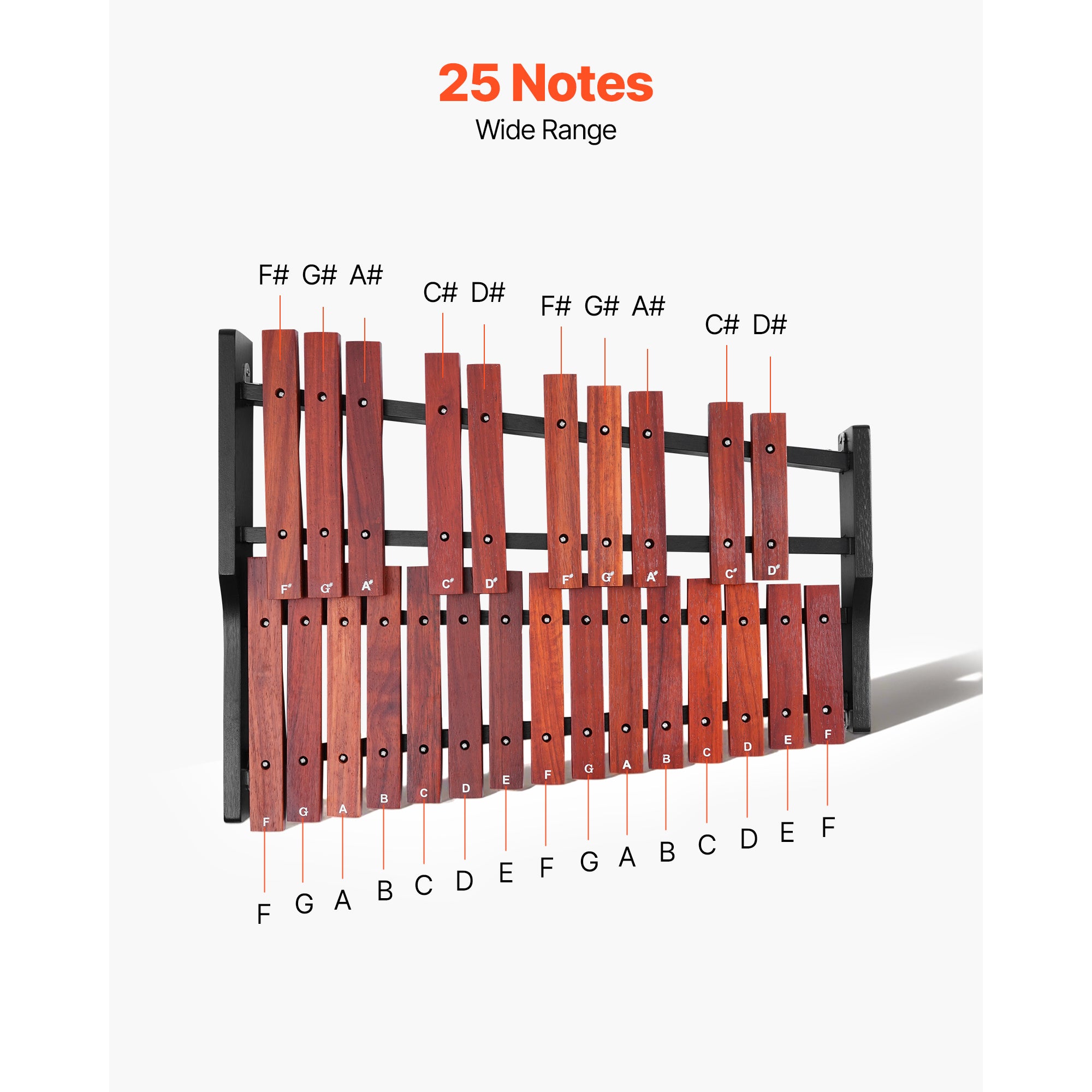 Glockenspiel-Xylophon, Holz für Erwachsene und Alltag – Detailansicht 2