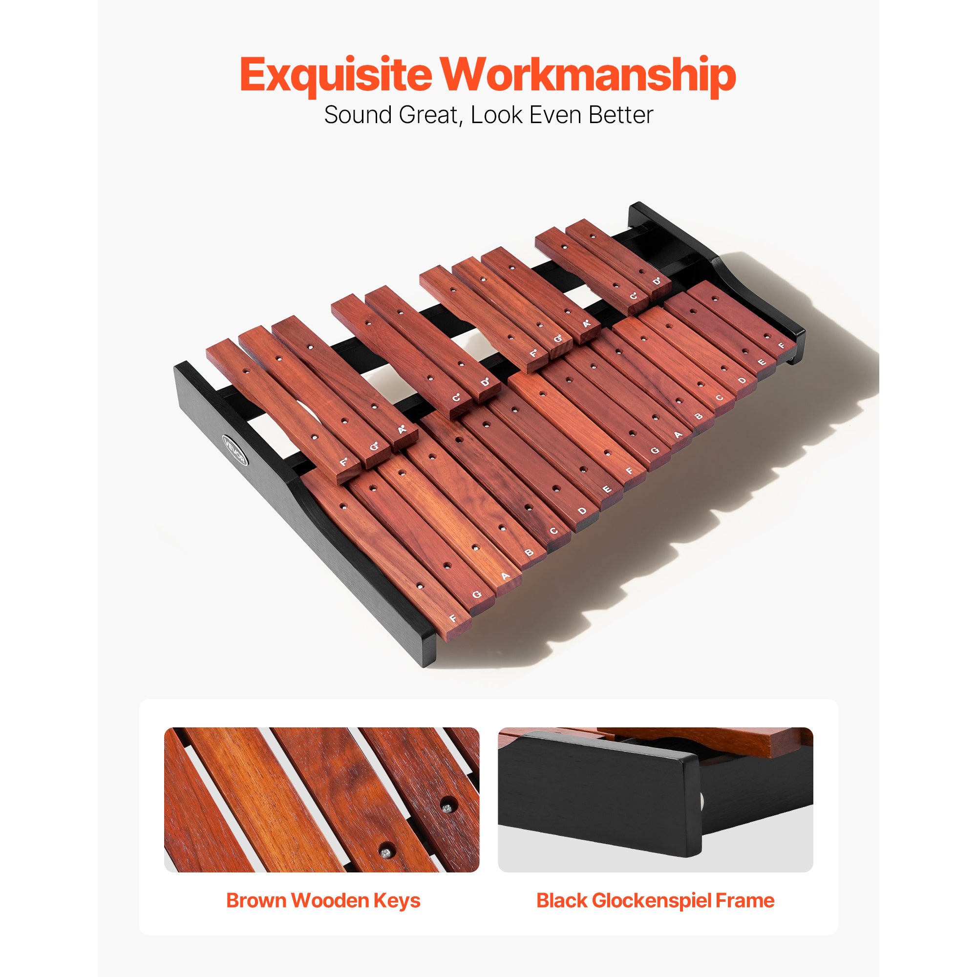 Glockenspiel-Xylophon, Holz für Erwachsene und Alltag – Detailansicht 5