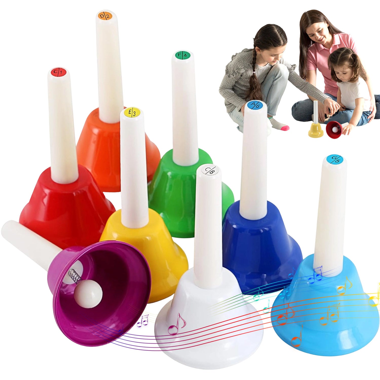 Glockenspiel-Xylophon, Mischfarbe für Kirche und Weihnachtslieder für Anfänger – Detailansicht 5