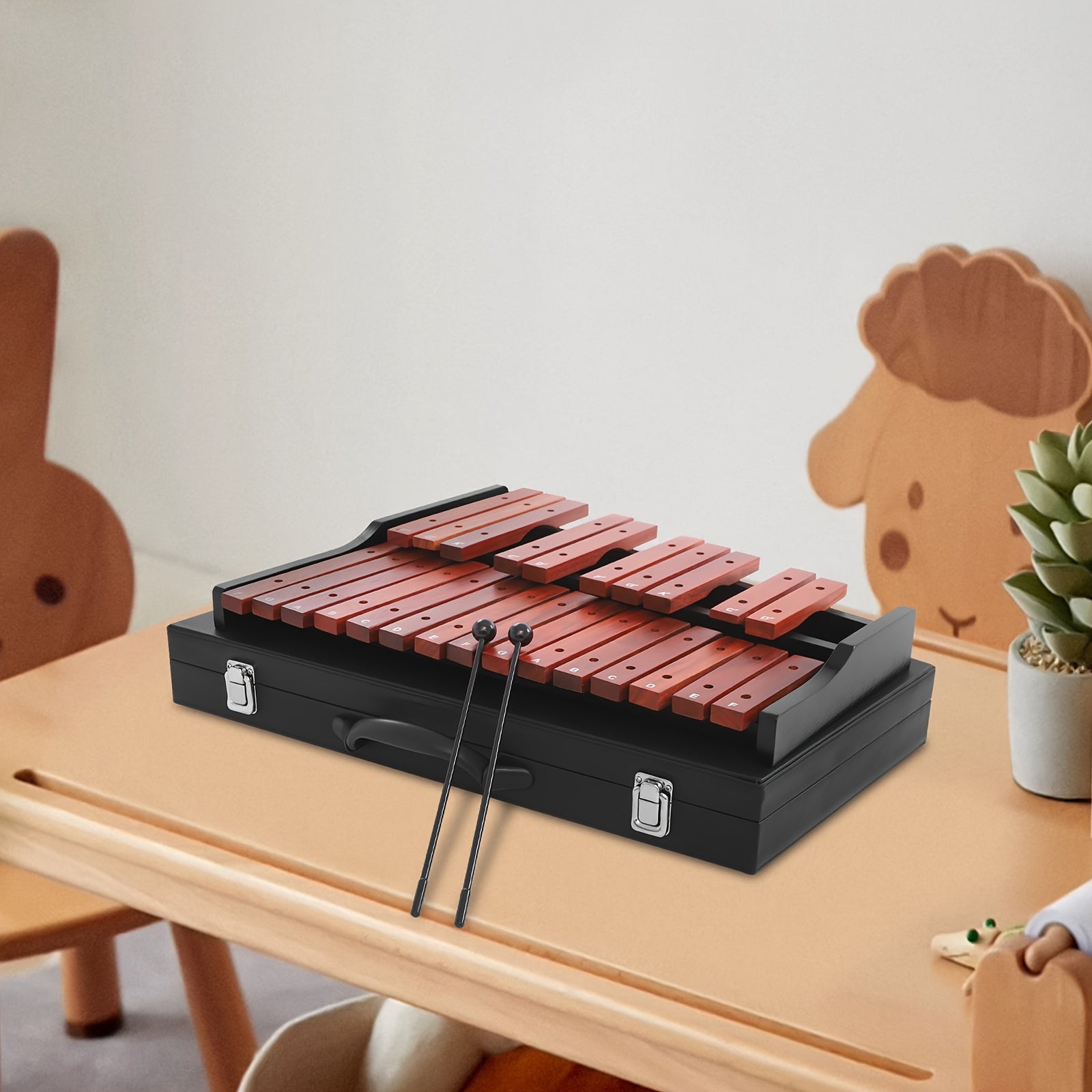 Glockenspiel-Xylophon, Rot für Musikliebhaber und Alltag – Detailansicht 3