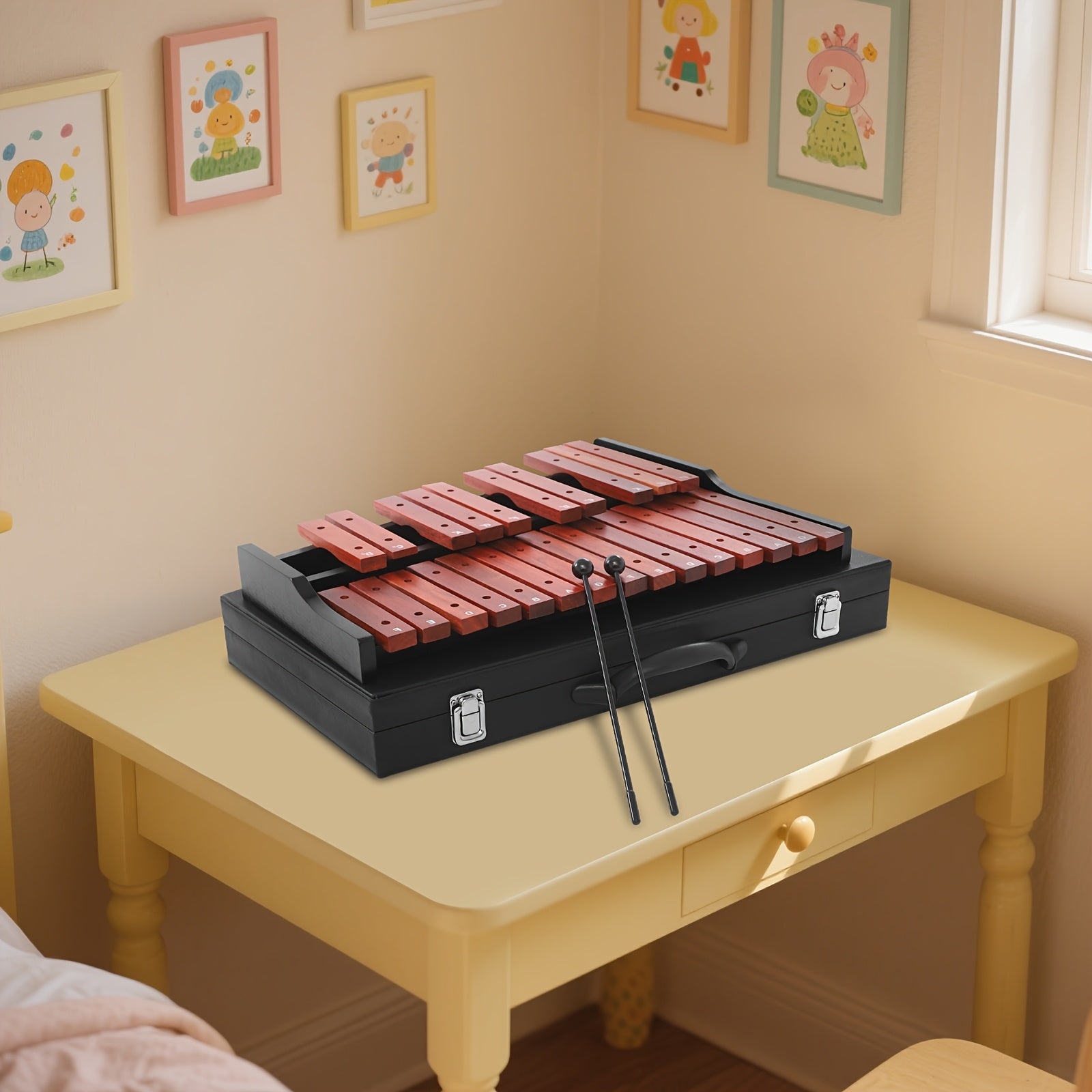 Glockenspiel-Xylophon, Rot für Musikliebhaber und Alltag – Detailansicht 8