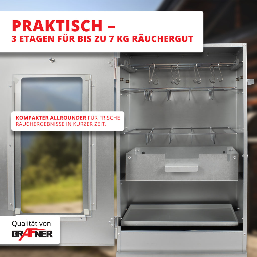 Grafner XL Räucherofen, 1 für Fisch Fleisch Käse Gemüse und Alltag – Detailansicht 3