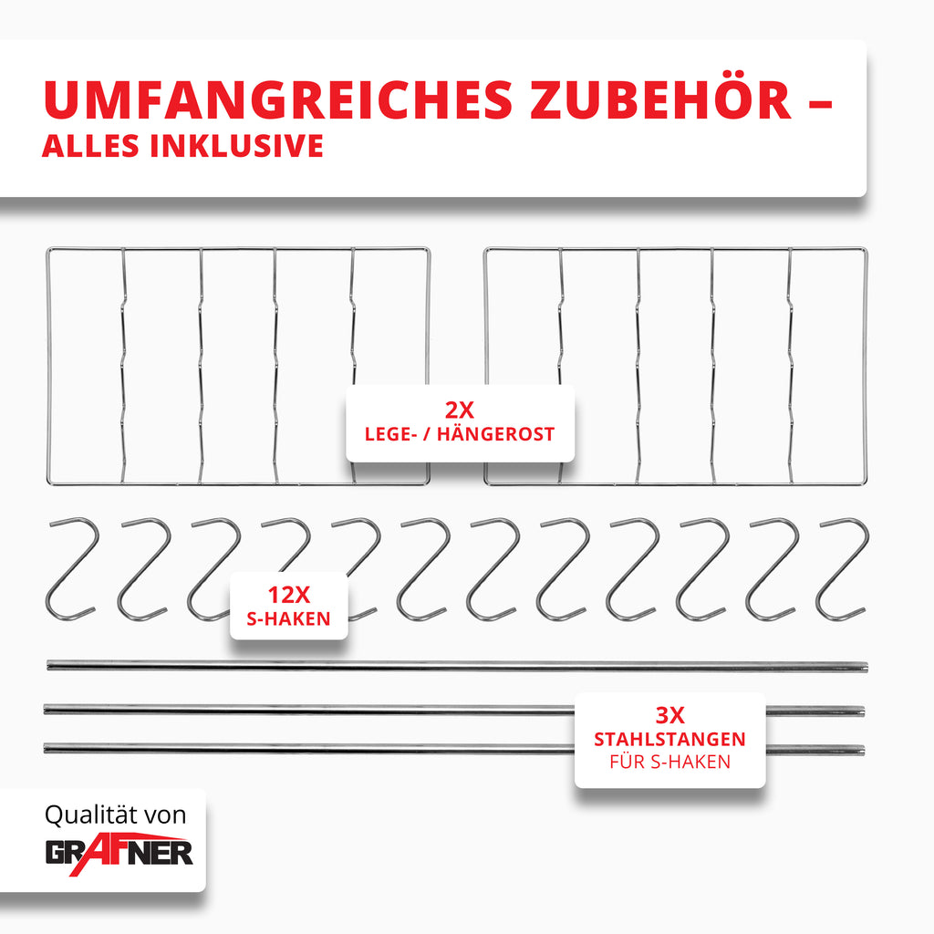 Grafner XL Räucherofen, 1 für Fisch Fleisch Käse Gemüse und Alltag – Detailansicht 6