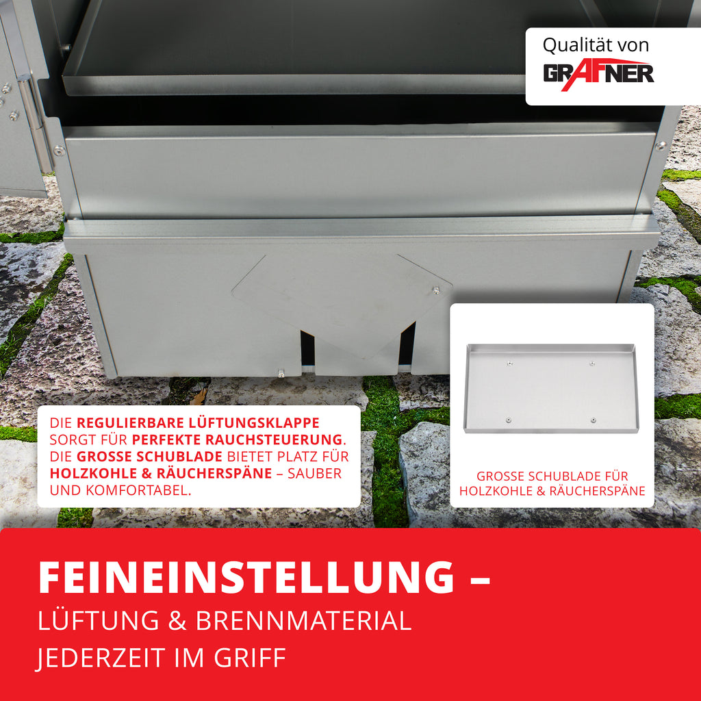 Grafner XL Räucherofen, 1 für Fisch Fleisch Käse Gemüse und Alltag – Detailansicht 12