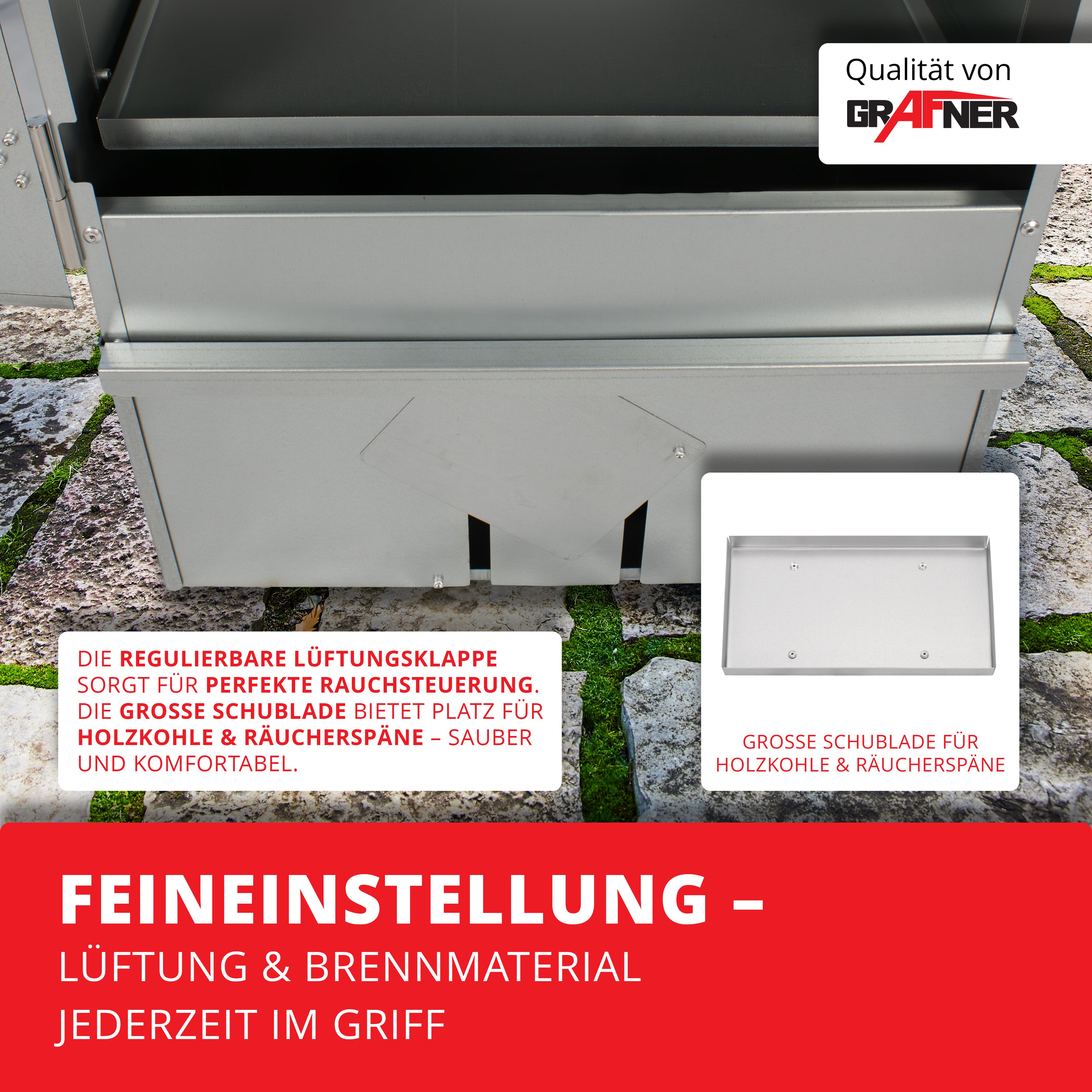 Grafner XL Räucherofen, 1 für Fisch Fleisch Käse Gemüse und Alltag – Detailansicht 12
