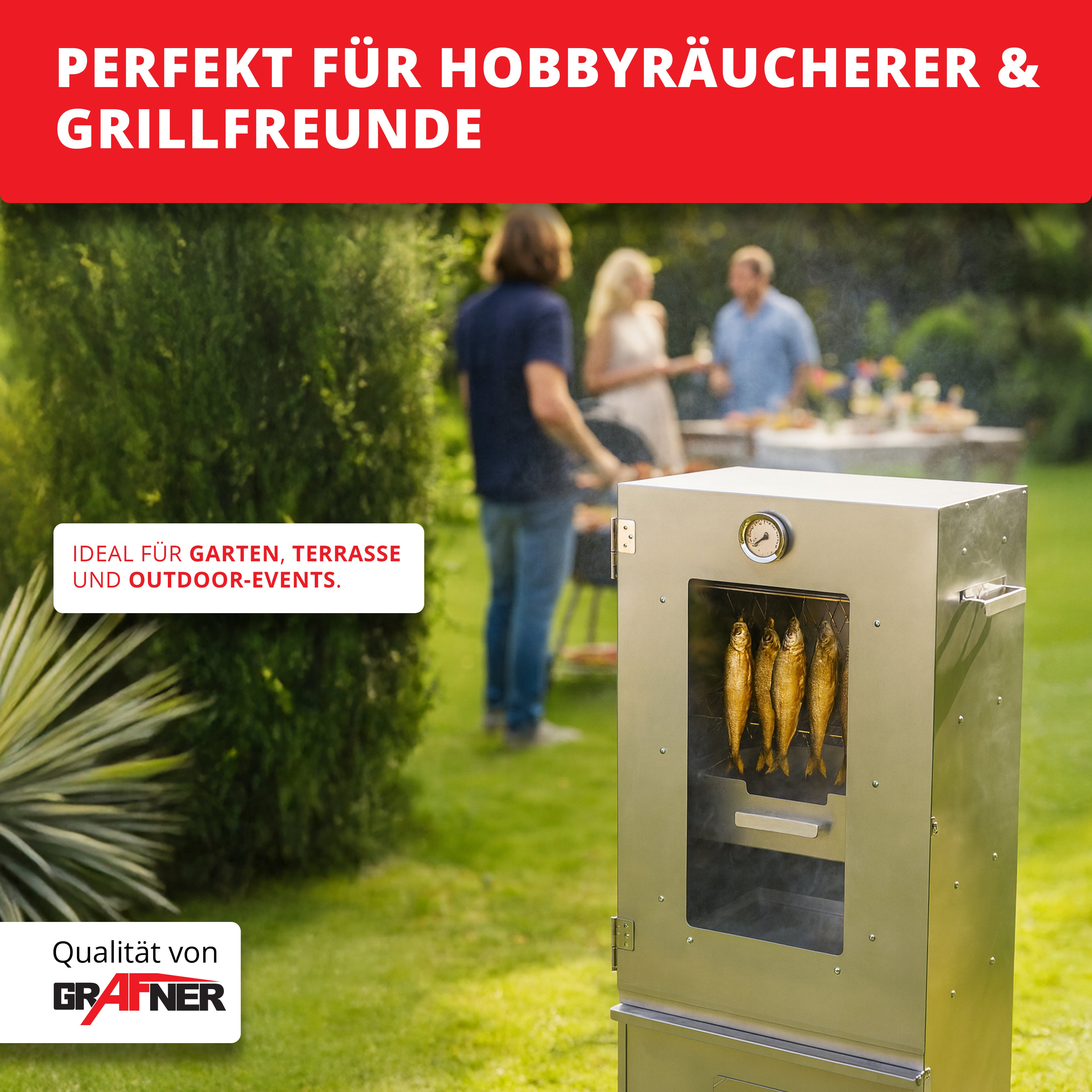 Grafner XL Räucherofen, 1 für Fisch Fleisch Käse Gemüse und Alltag – Detailansicht 14